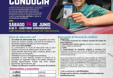 EL PROGRAMA SABATINO DE EXPEDICIÓN DE LICENCIAS DE CONDUCIR LLEGA A JESÚS MARÍA ESTE 14 DE JUNIO